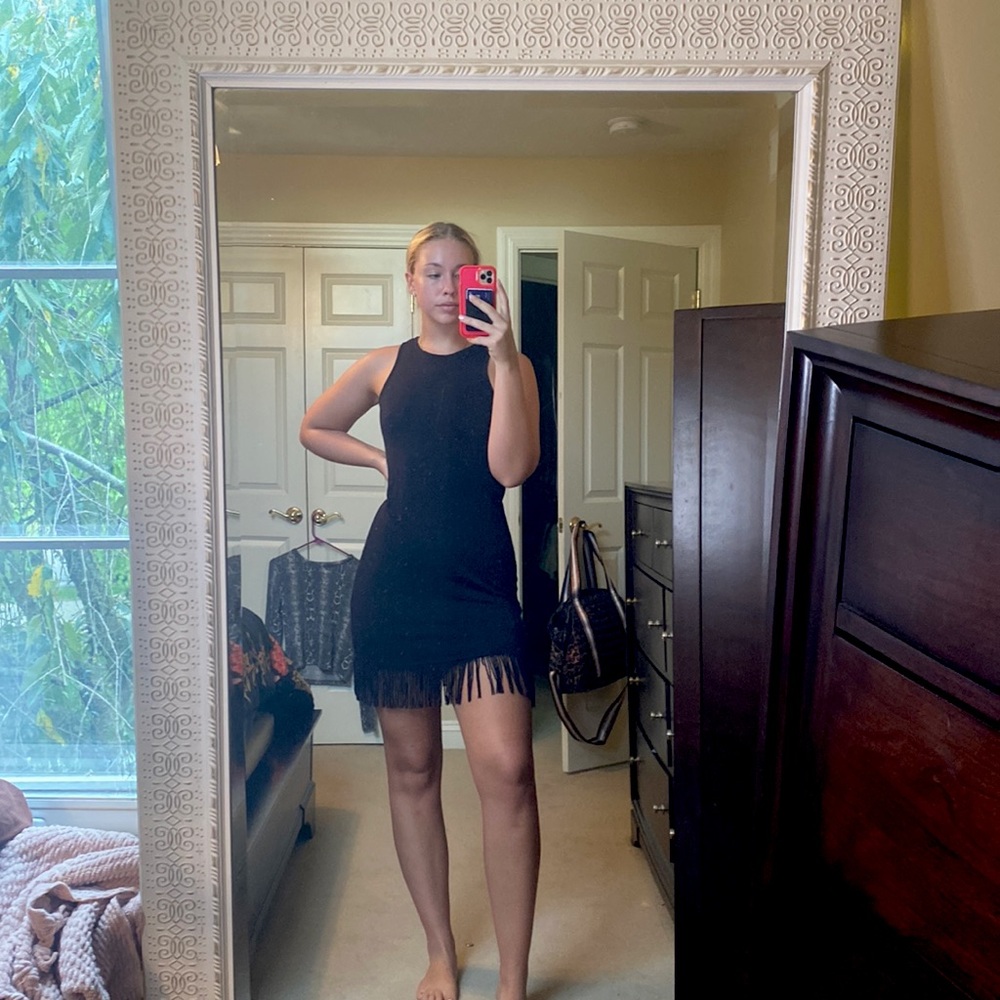 Ralph Lauren black boho dress